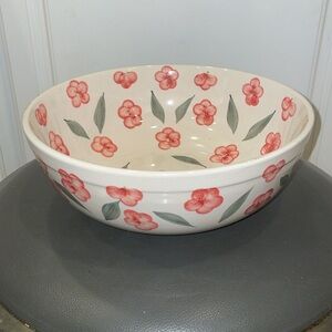 Pretty Gibson Large Floral Ceramic Serving Bowl 10 Inches Wide & 3.7 Inches Deep
